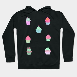 Kawaii japanese pastel cupcake pattern Hoodie